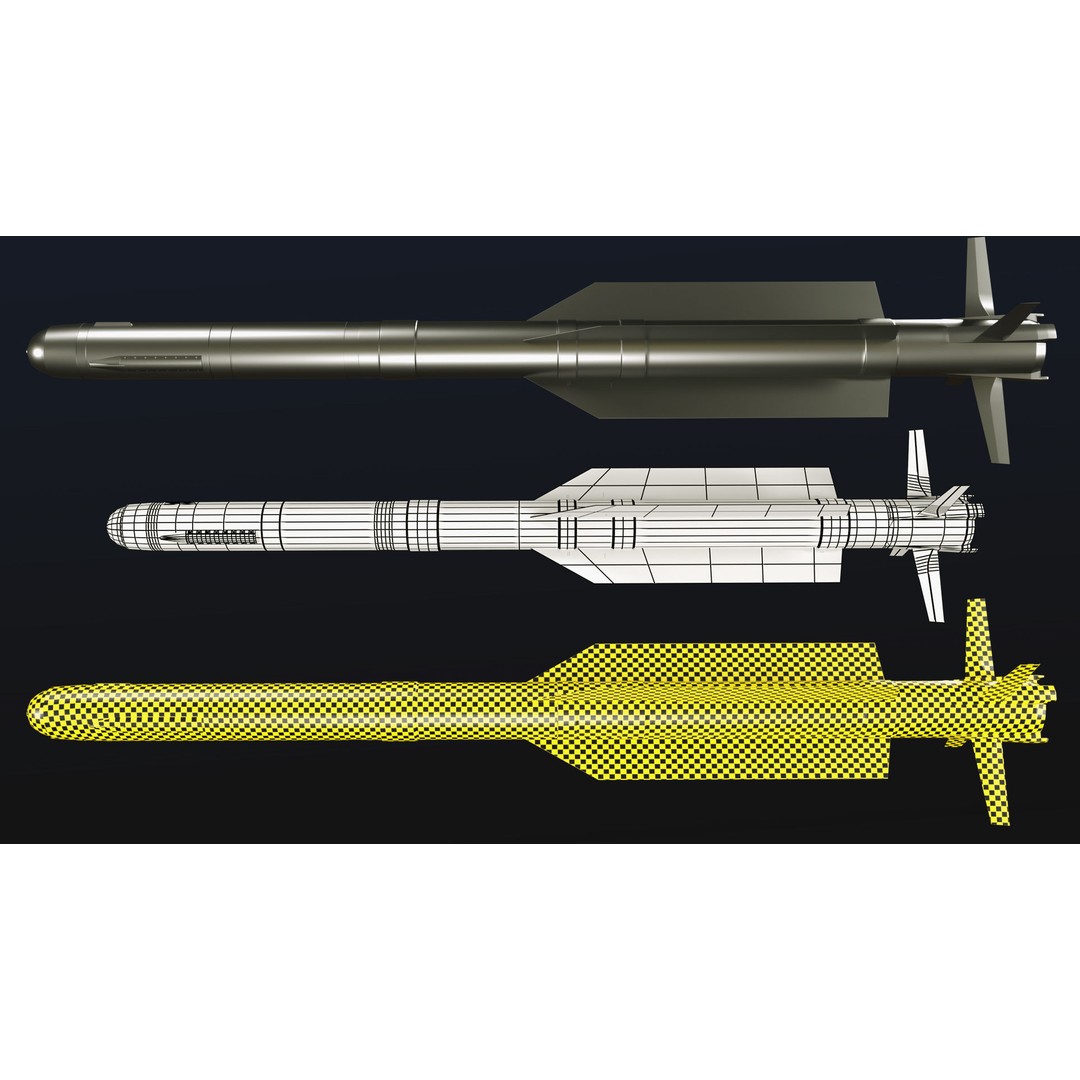 Rocket 3D Model – Low Poly Military Asset with PBR Textures - View 18