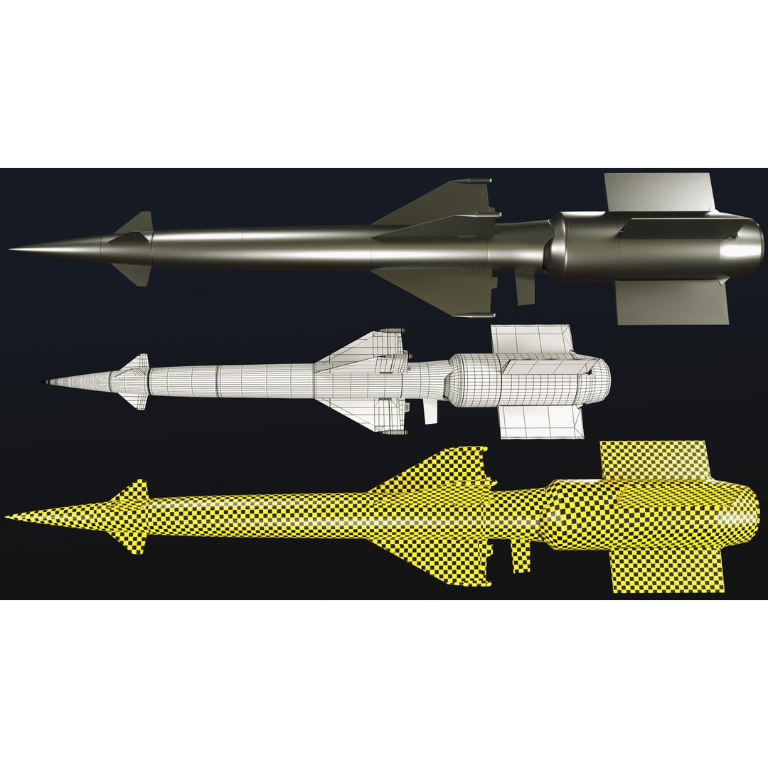 Rocket 3D Model – Low Poly Military Asset with PBR Textures - View 19