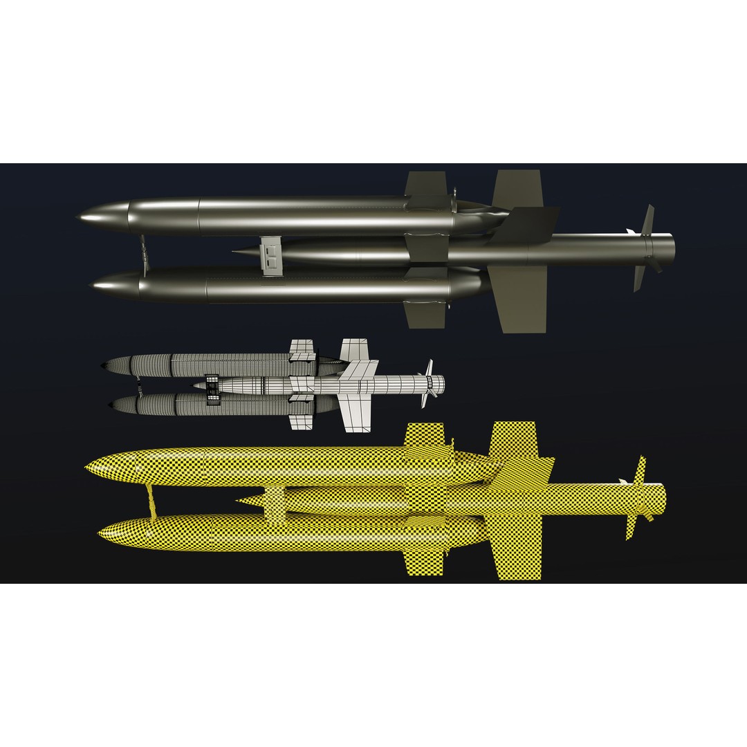 Rocket 3D Model – Low Poly Military Asset with PBR Textures - View 20