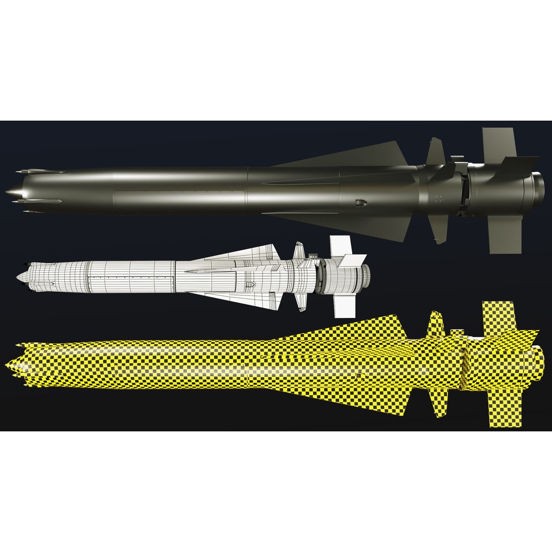 Rocket 3D Model – Low Poly Military Asset with PBR Textures - View 22