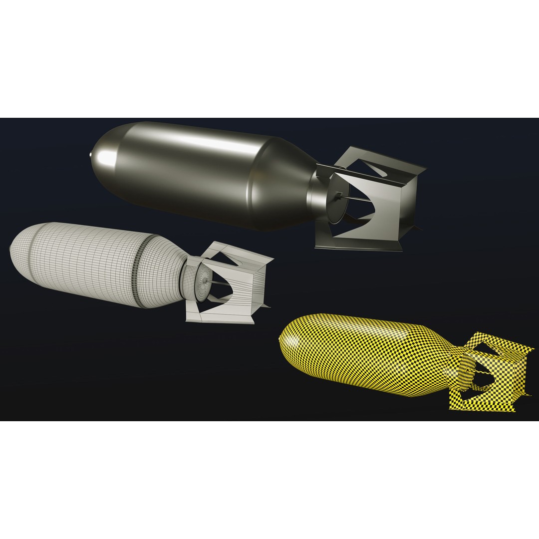 Rocket 3D Model – Low Poly Military Asset with PBR Textures - View 27
