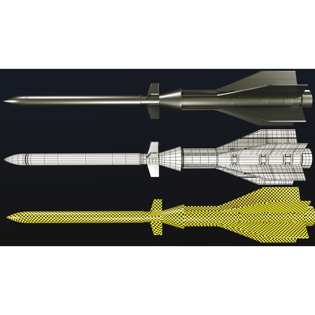 Rocket 3D Model – Low Poly Military Asset with PBR Textures - View 29
