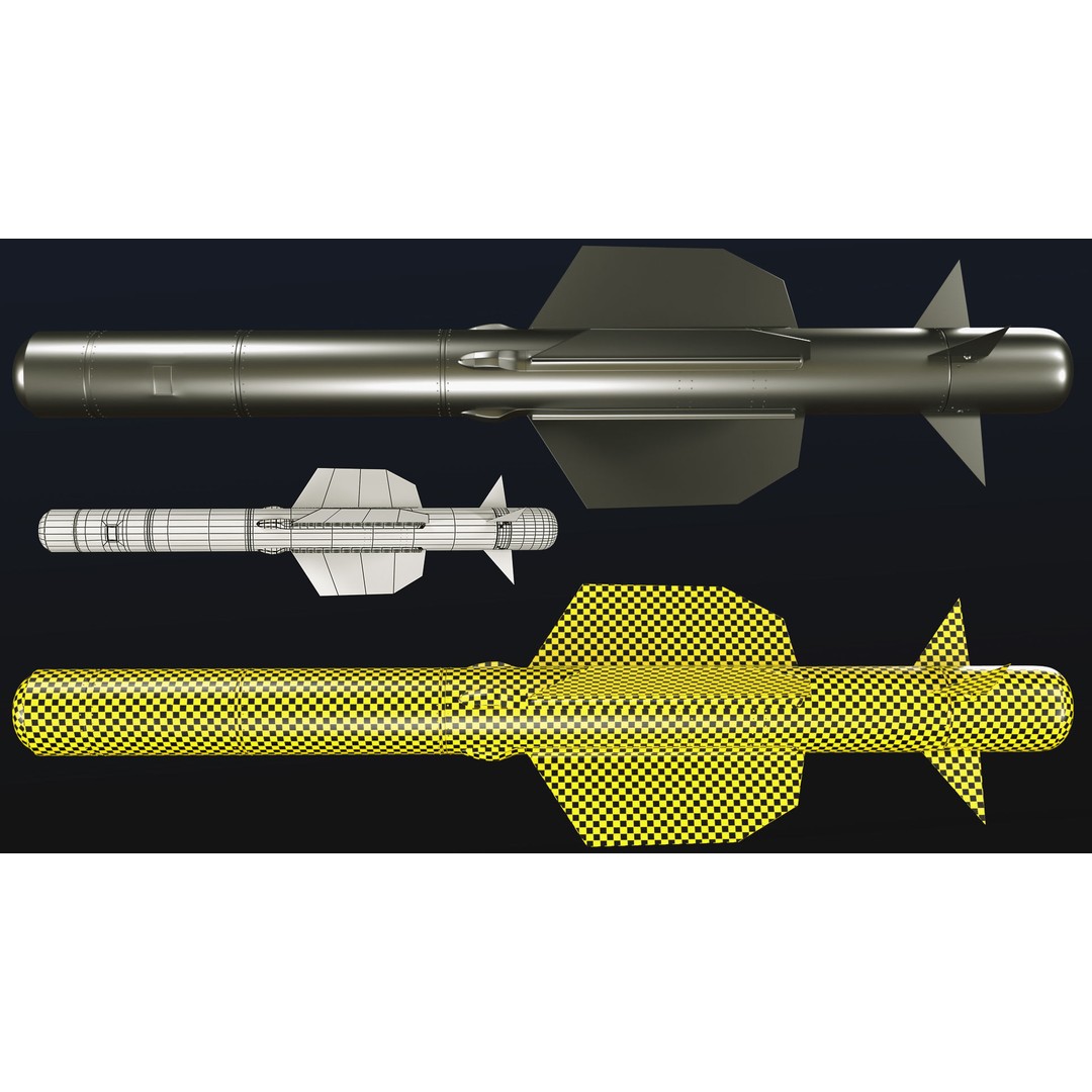 Rocket 3D Model – Low Poly Military Asset with PBR Textures - View 31