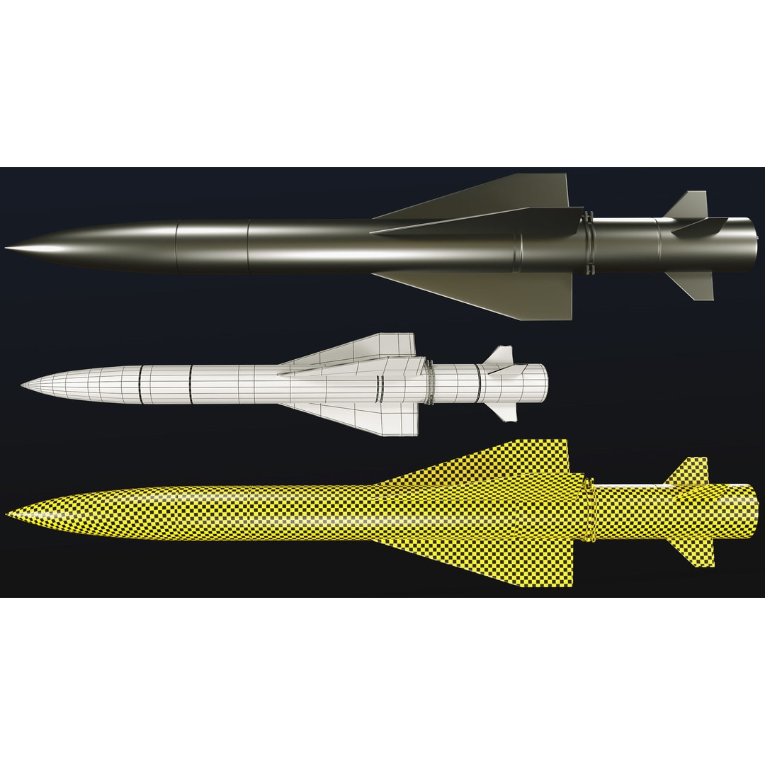 Rocket 3D Model – Low Poly Military Asset with PBR Textures - View 32