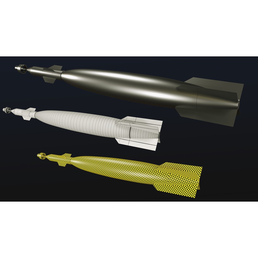Rocket 3D Model – Low Poly Military Asset with PBR Textures - View 33