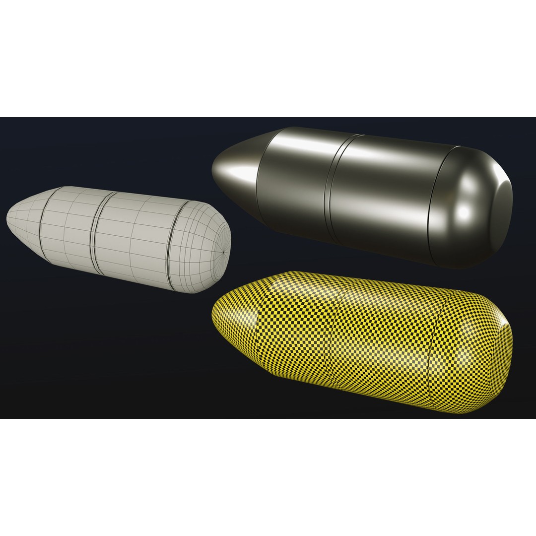 Rocket 3D Model – Low Poly Military Asset with PBR Textures - View 34