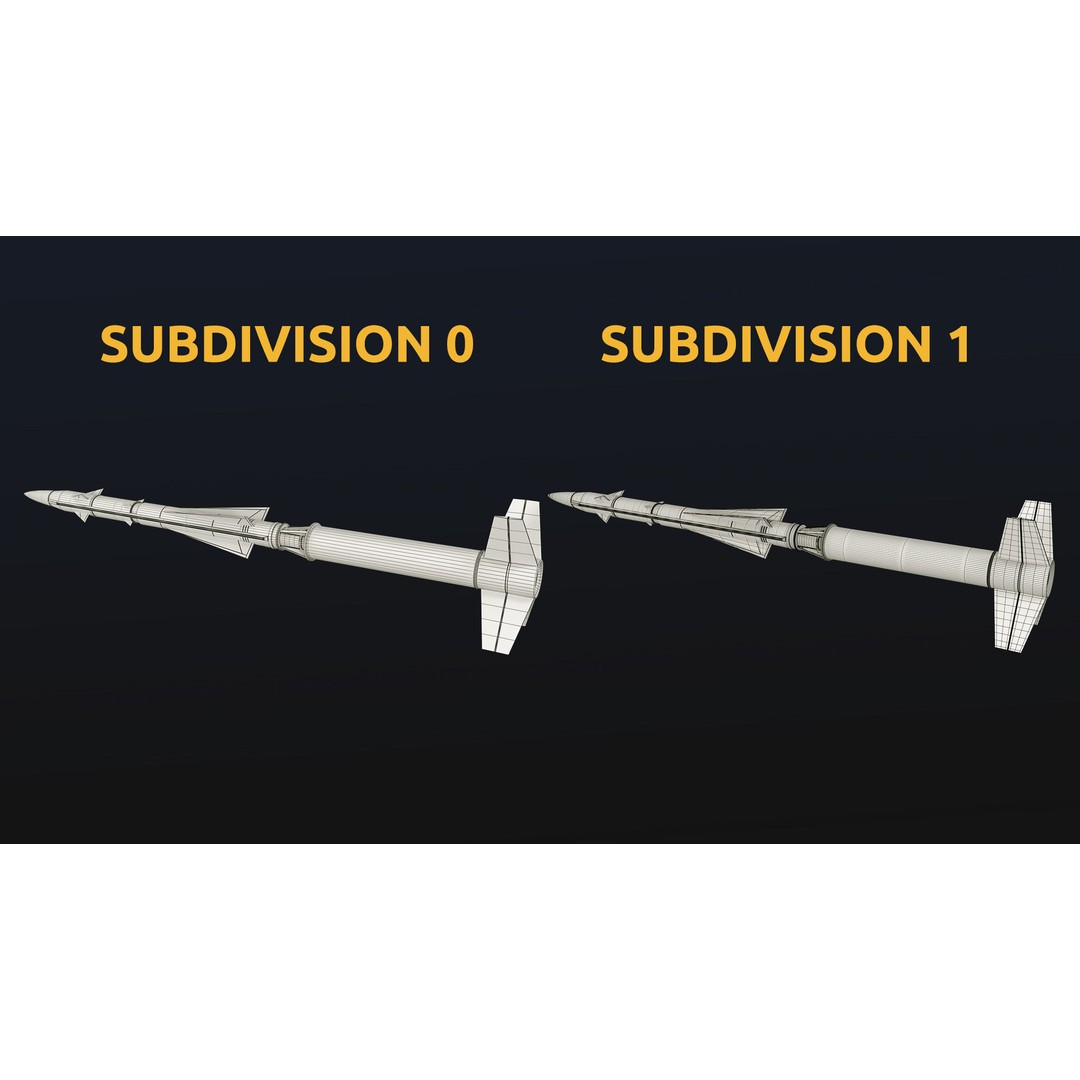 Rocket 3D Model – Low Poly Military Asset with PBR Textures - View 40