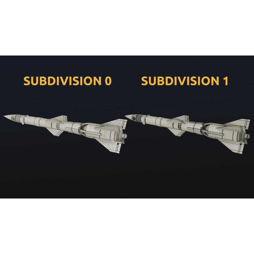 Rocket 3D Model – Low Poly Military Asset with PBR Textures - View 41