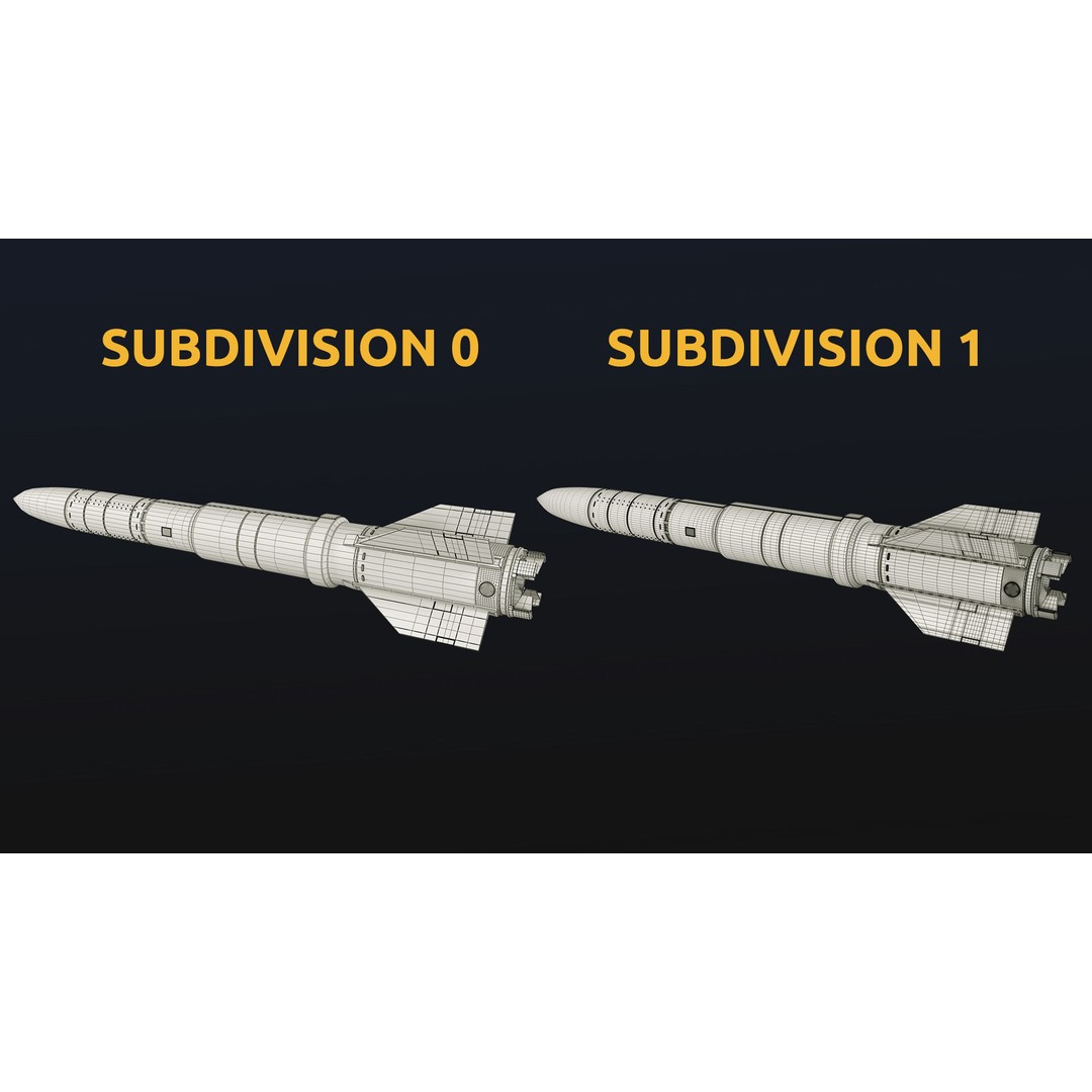 Rocket 3D Model – Low Poly Military Asset with PBR Textures - View 46