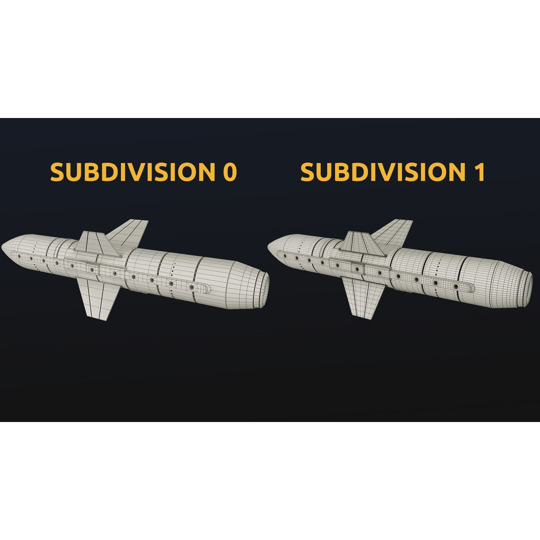 Rocket 3D Model – Low Poly Military Asset with PBR Textures - View 47