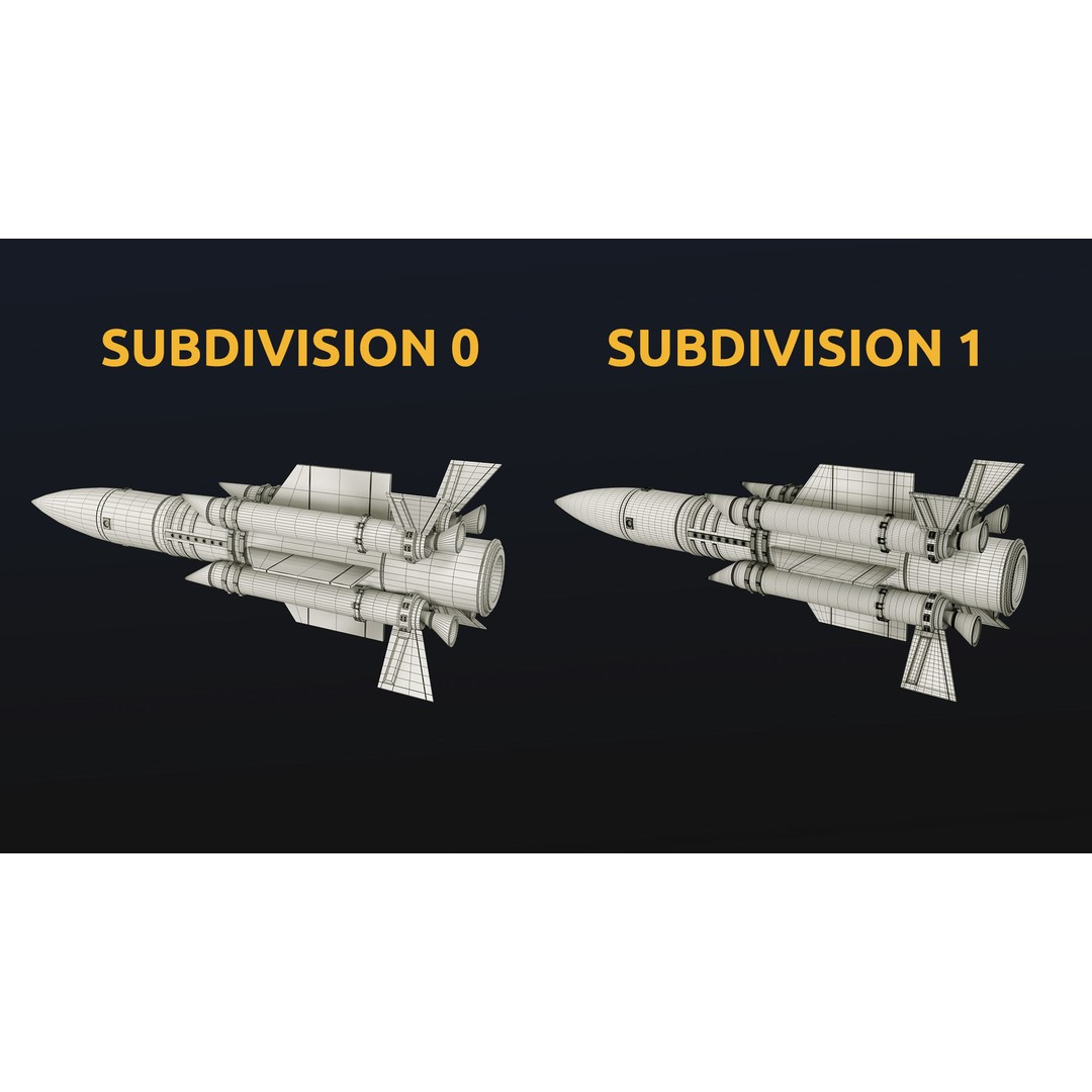 Rocket 3D Model – Low Poly Military Asset with PBR Textures - View 48
