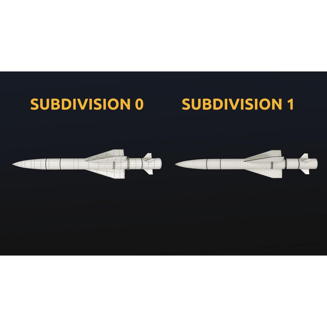 Rocket 3D Model – Low Poly Military Asset with PBR Textures - View 55