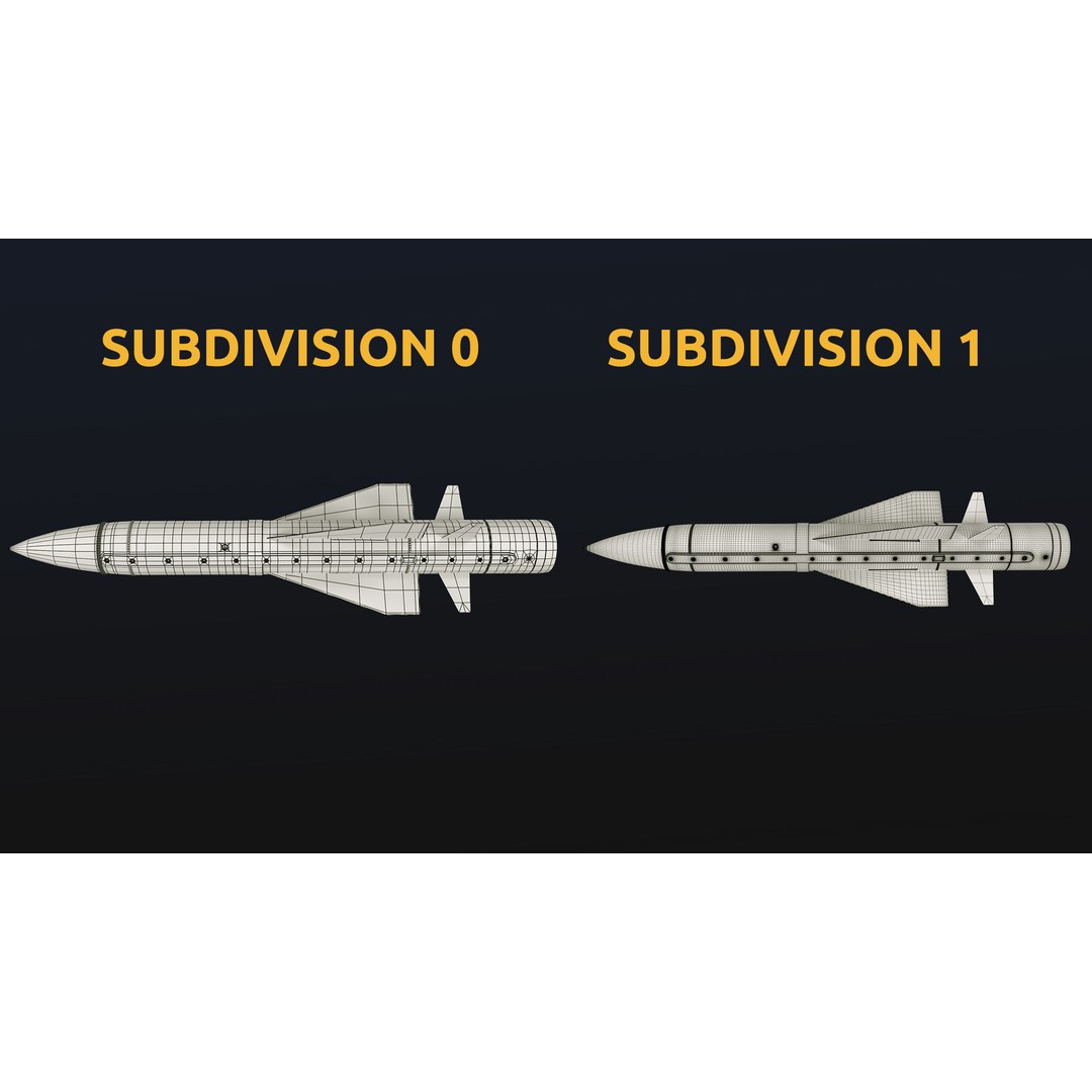 Rocket 3D Model – Low Poly Military Asset with PBR Textures - View 57