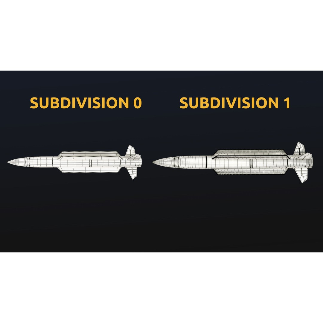 Rocket 3D Model – Low Poly Military Asset with PBR Textures - View 58