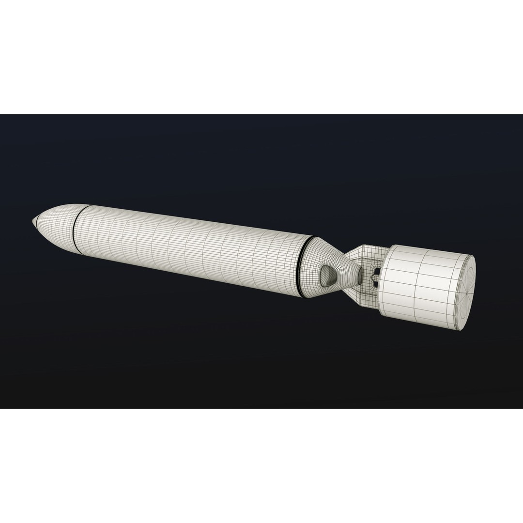 Rocket 3D Model – Low Poly Military Asset with PBR Textures - View 63
