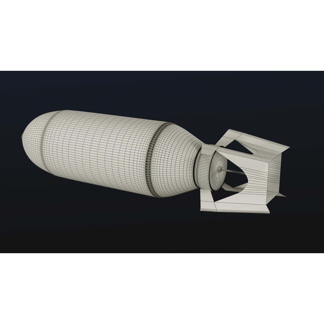 Rocket 3D Model – Low Poly Military Asset with PBR Textures - View 64