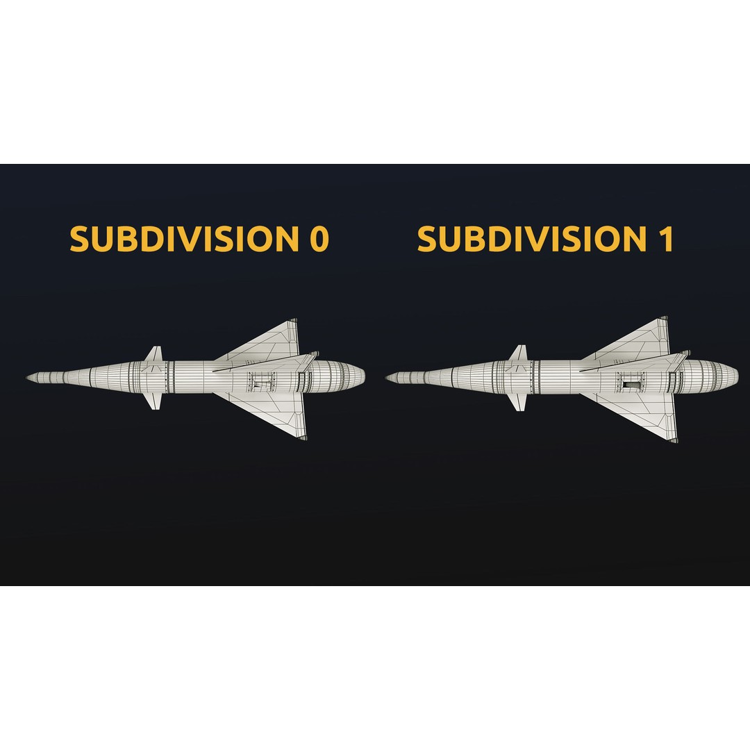 Rocket 3D Model – Low Poly Military Asset with PBR Textures - View 65