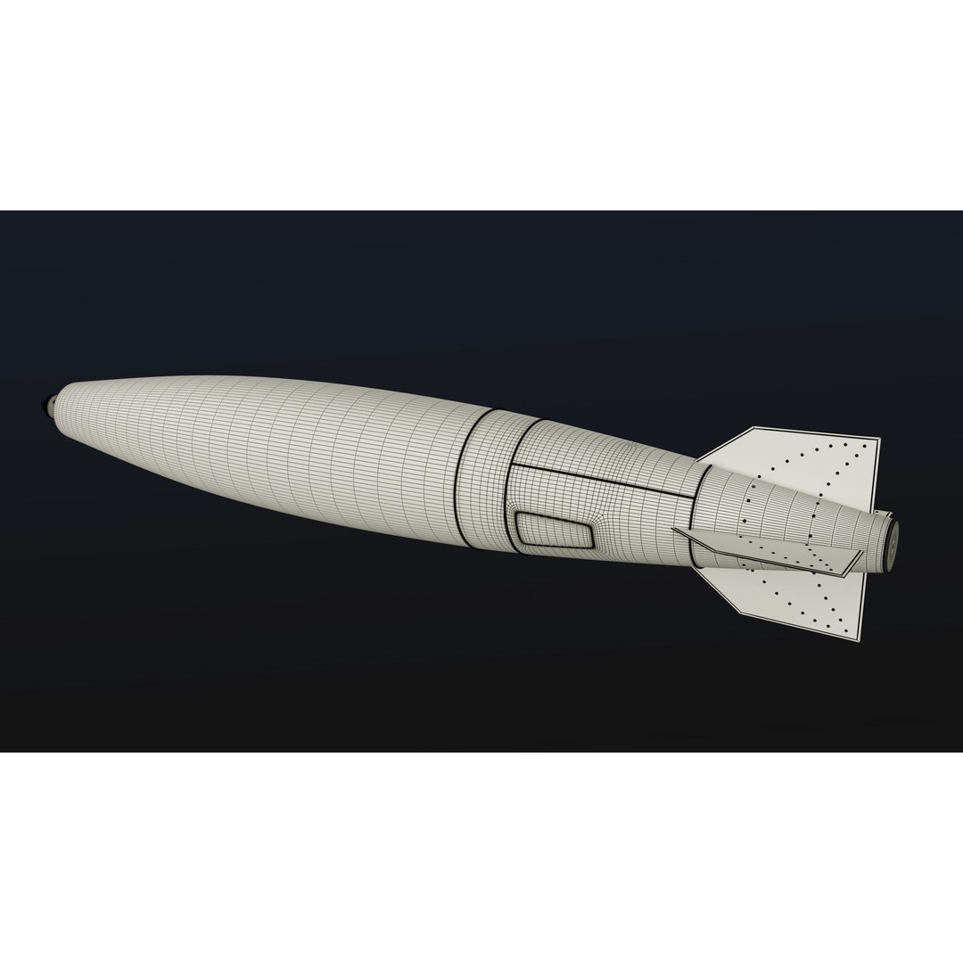 Rocket 3D Model – Low Poly Military Asset with PBR Textures - View 66