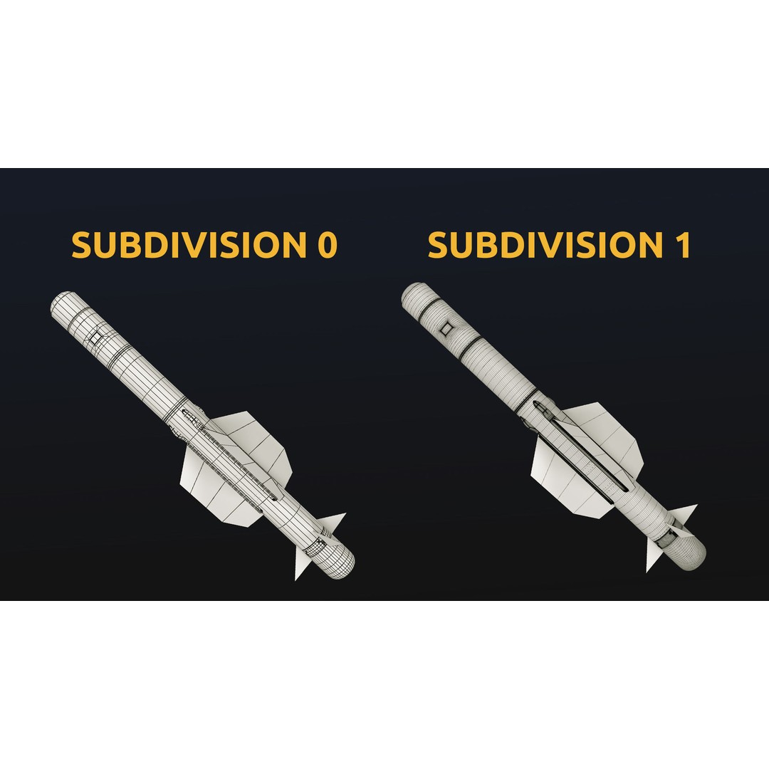 Rocket 3D Model – Low Poly Military Asset with PBR Textures - View 67