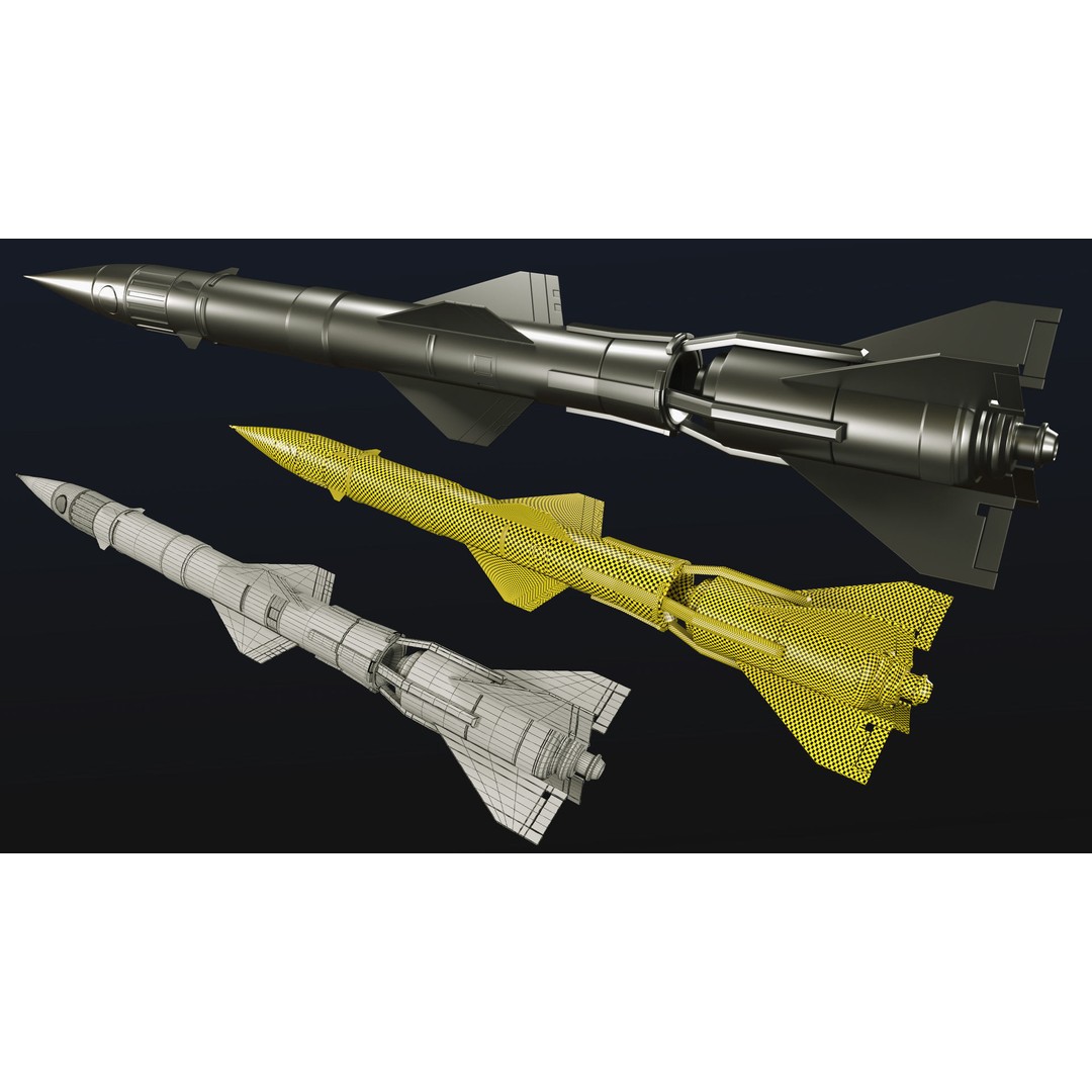 Rocket 3D Model – Low Poly Military Asset with PBR Textures - View 9