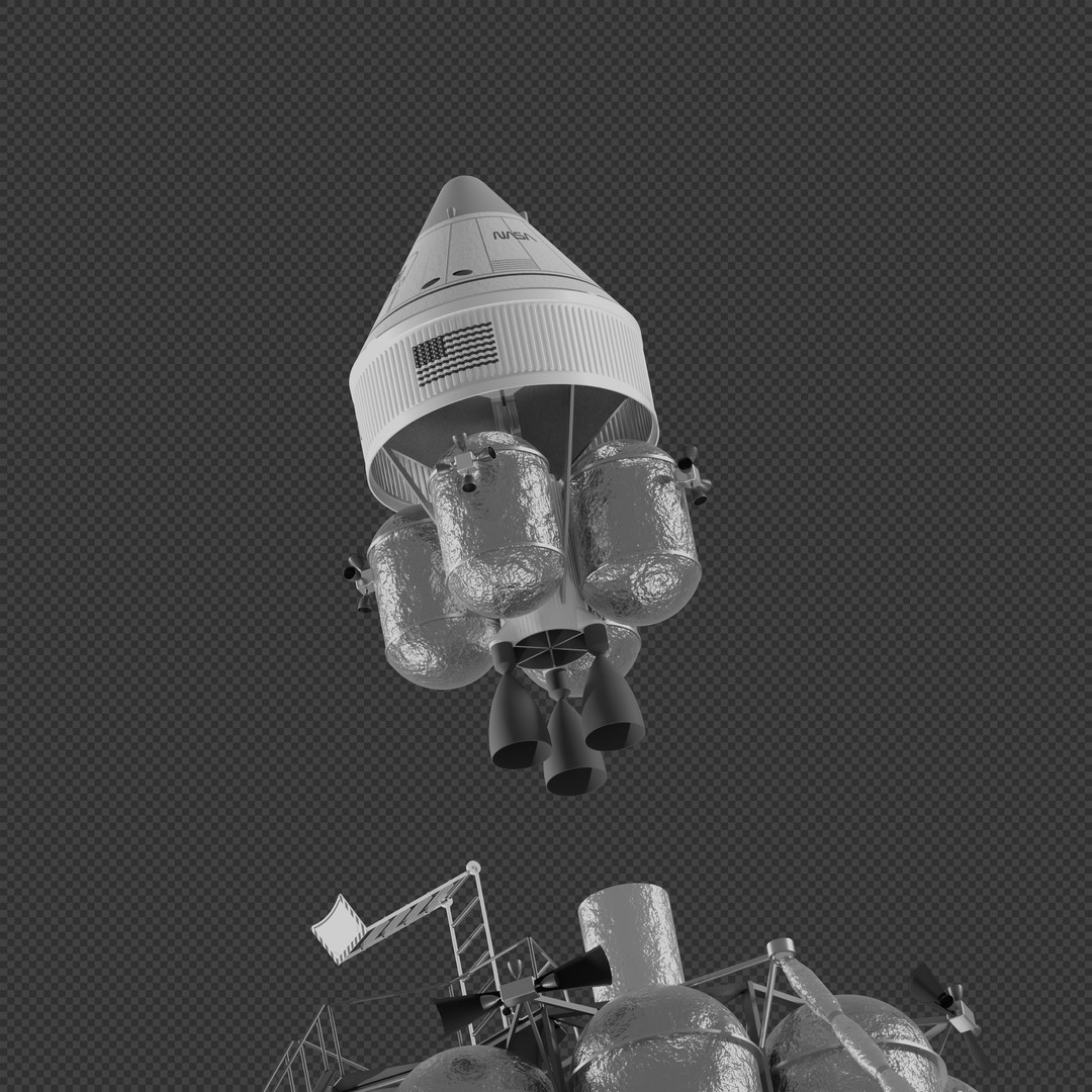 First Lunar Outpost Piloted Lander 3D Model – High Poly Game Asset, Blender - View 5