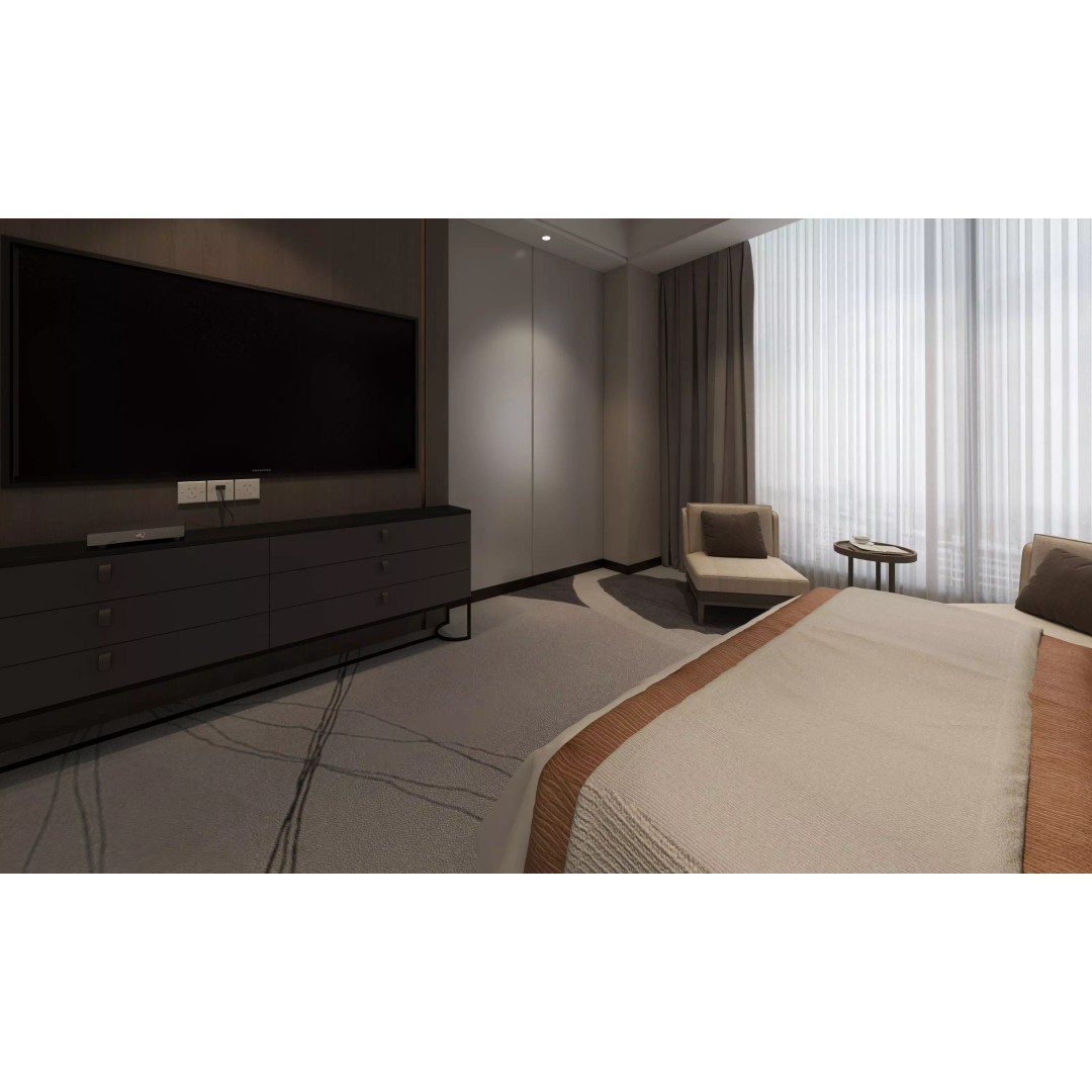 Hotel Bedroom 3D Model – Low Poly Interior Design, FBX & OBJ - View 10