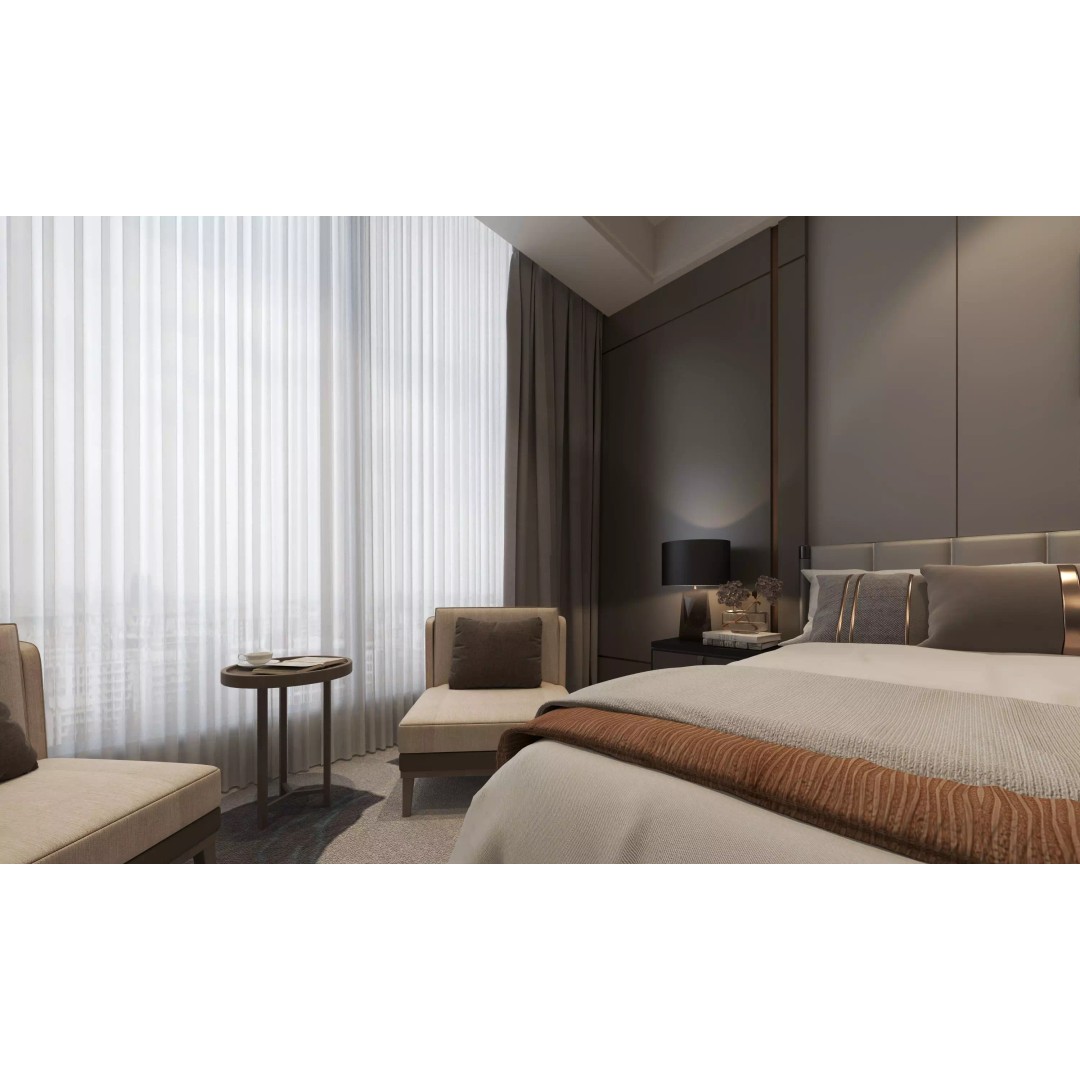 Hotel Bedroom 3D Model – Low Poly Interior Design, FBX & OBJ - View 4