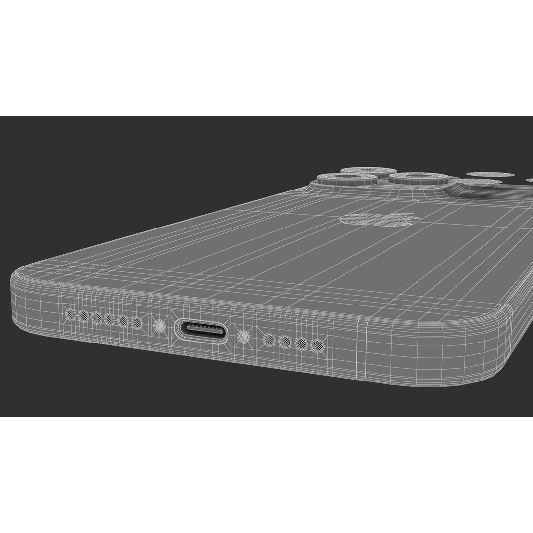 Apple iPhone 15 Pro Max 3D Model – High Poly PBR Asset, FBX, OBJ - View 18