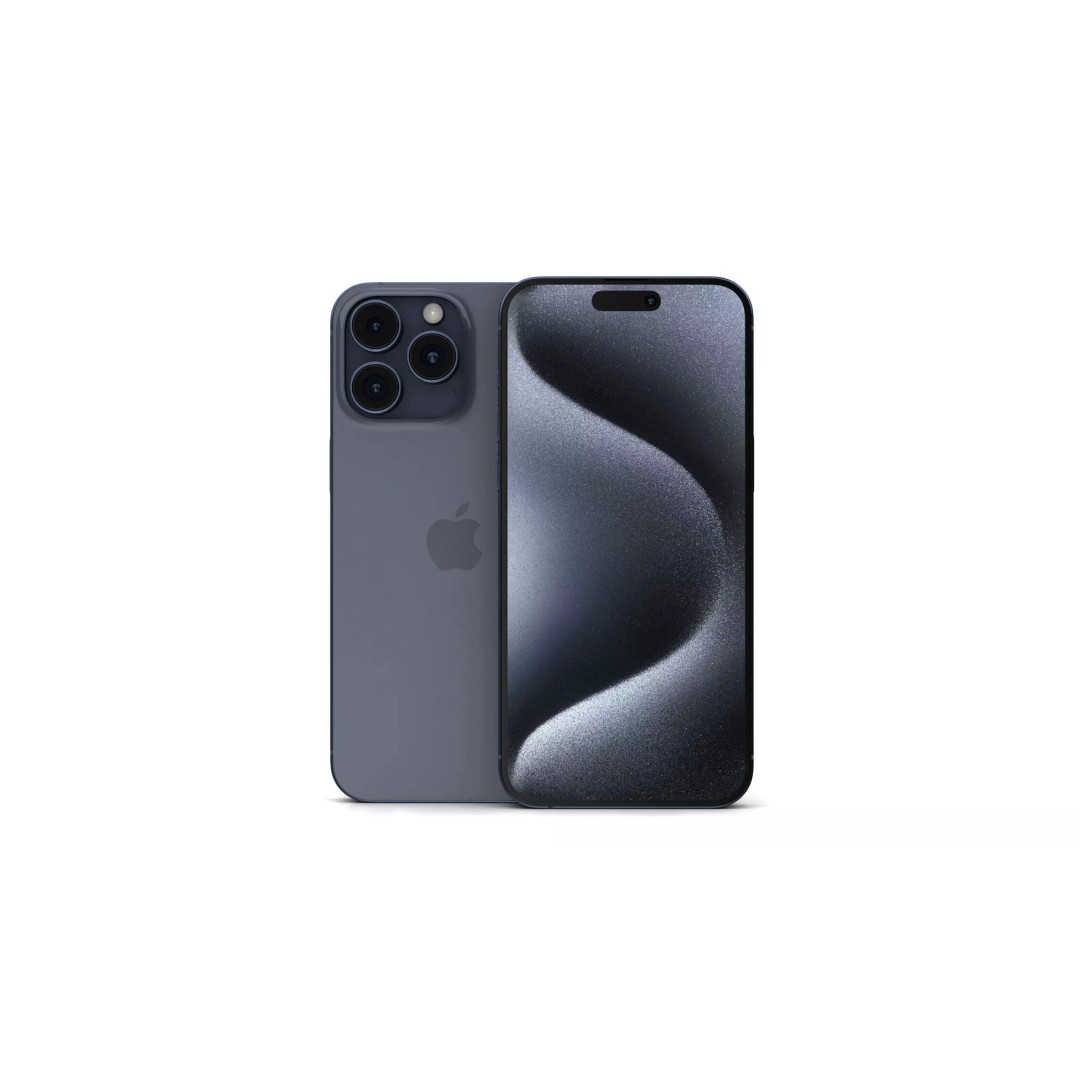 Apple iPhone 15 Pro Max 3D Model – High Poly PBR Asset, FBX, OBJ - View 2