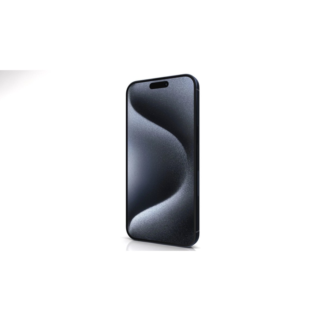 Apple iPhone 15 Pro Max 3D Model – High Poly PBR Asset, FBX, OBJ - View 3