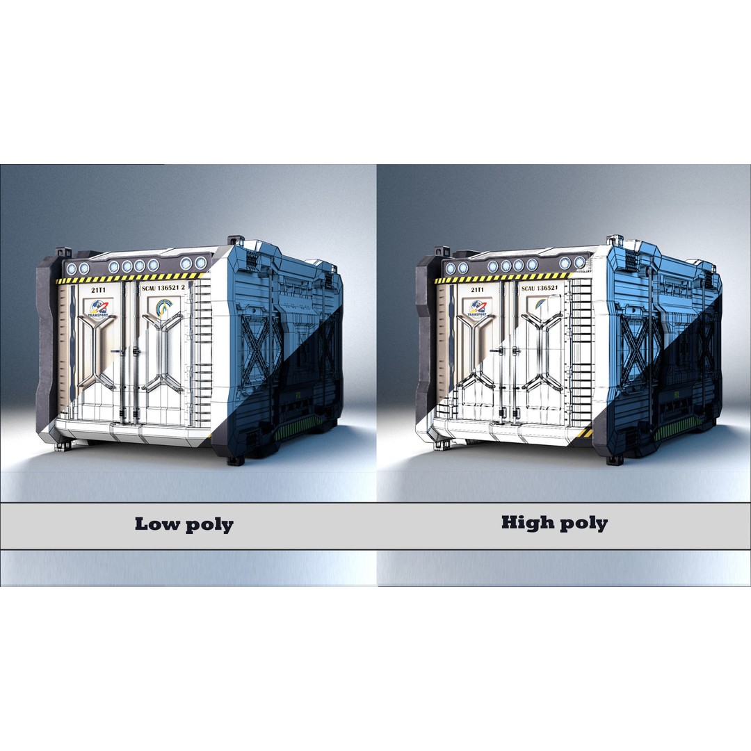 Container 3D Model – Low Poly PBR Asset for Games, FBX - View 10