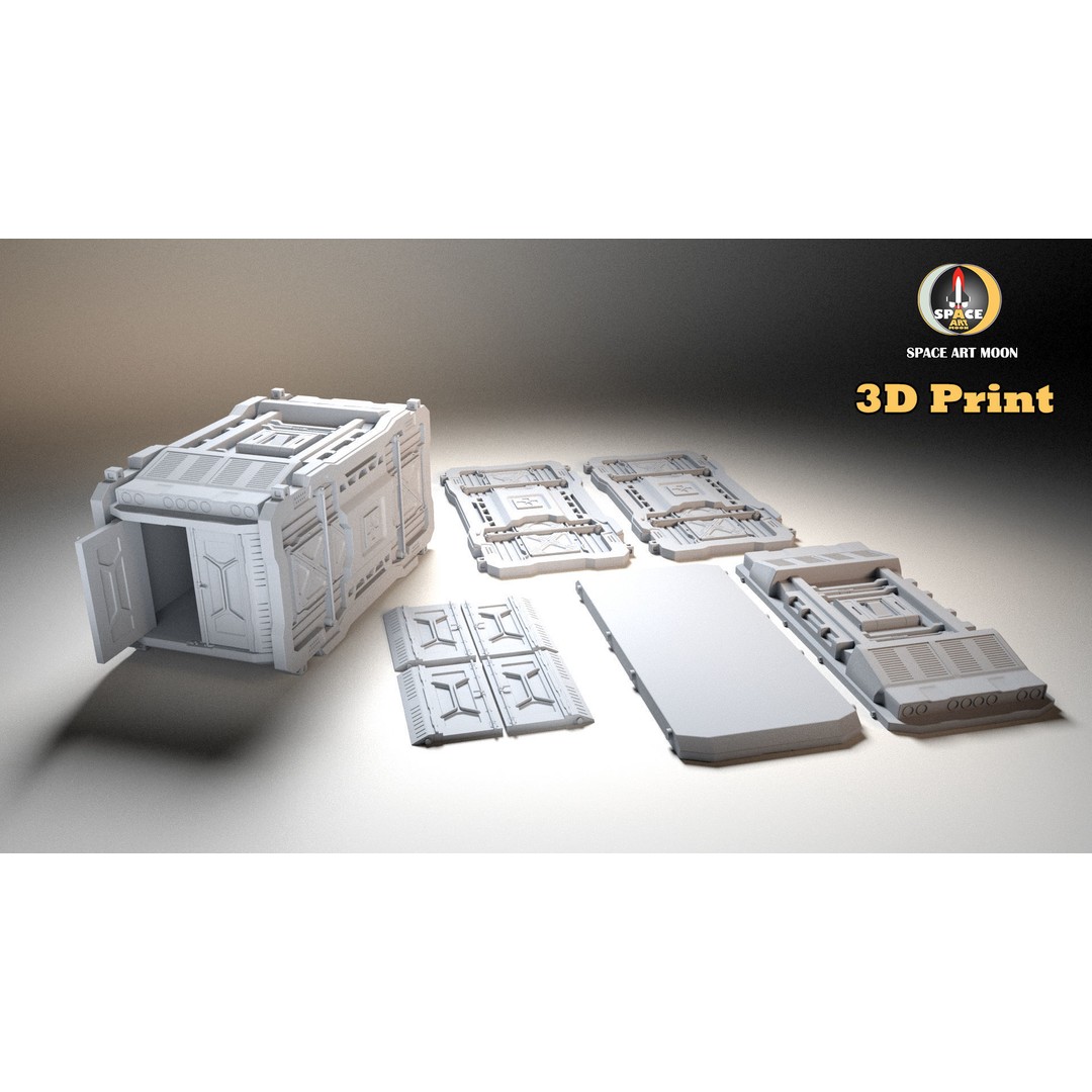 Container 3D Model – Low Poly PBR Asset for Games, FBX - View 12