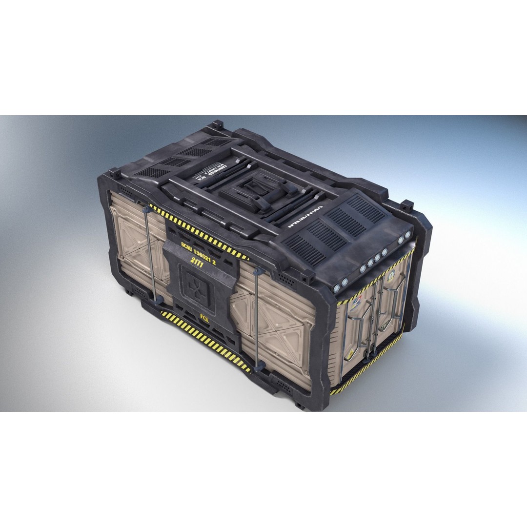 Container 3D Model – Low Poly PBR Asset for Games, FBX - View 7