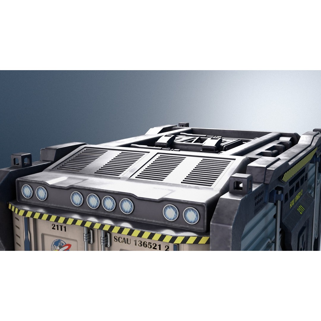 Container 3D Model – Low Poly PBR Asset for Games, FBX - View 8