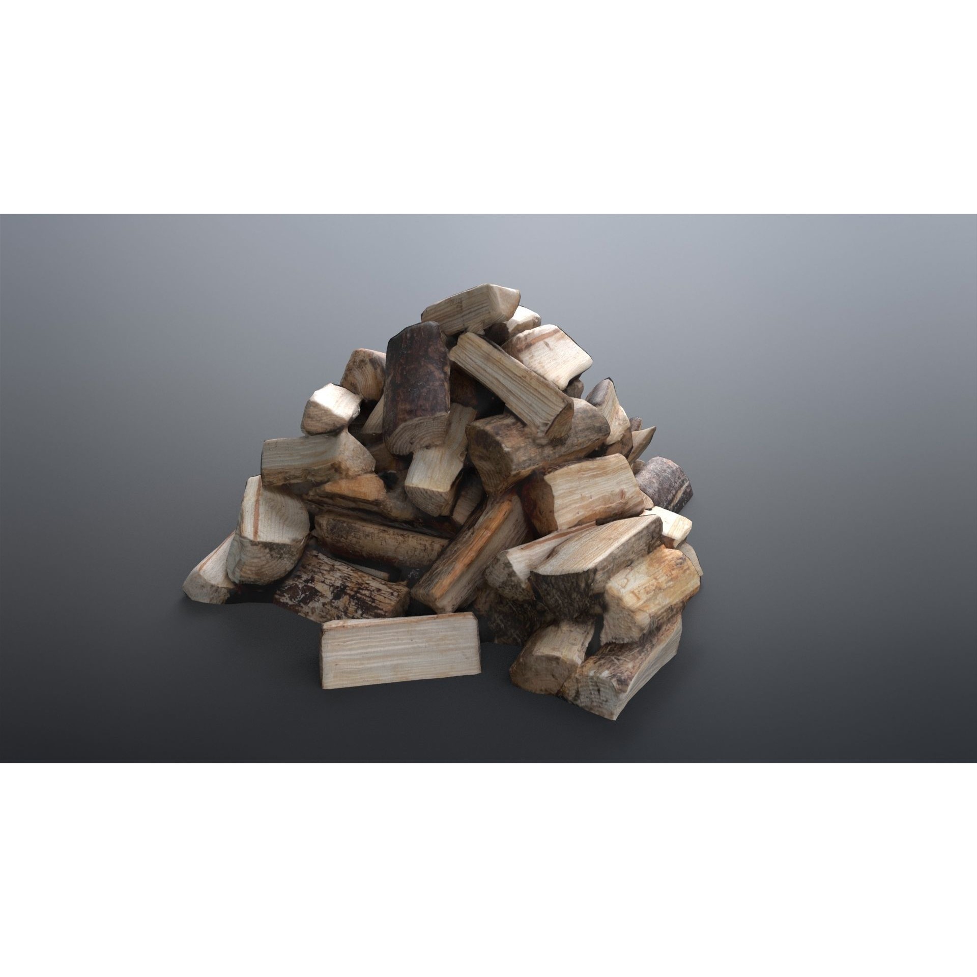 Firewood - Low-Poly Game-Ready 3D Model - View 10