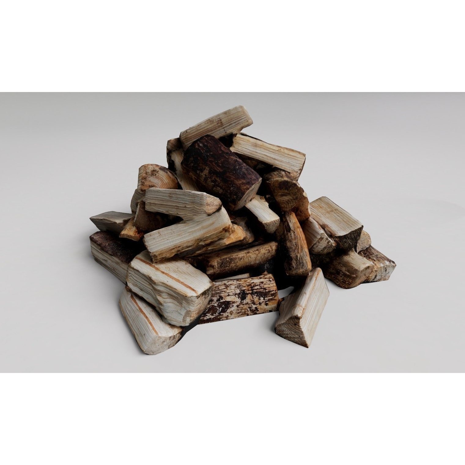 Firewood - Low-Poly Game-Ready 3D Model - View 15