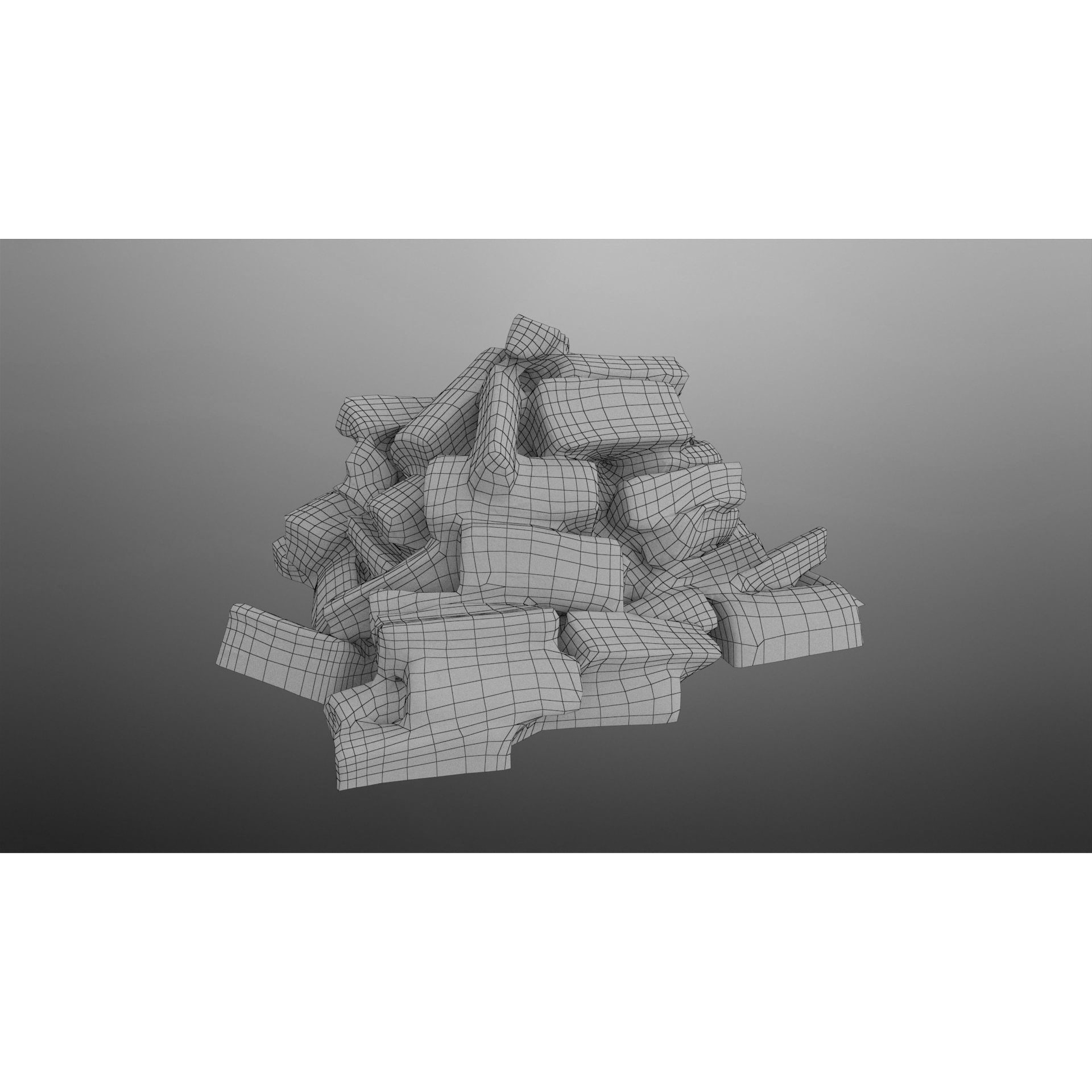 Firewood - Low-Poly Game-Ready 3D Model - View 17