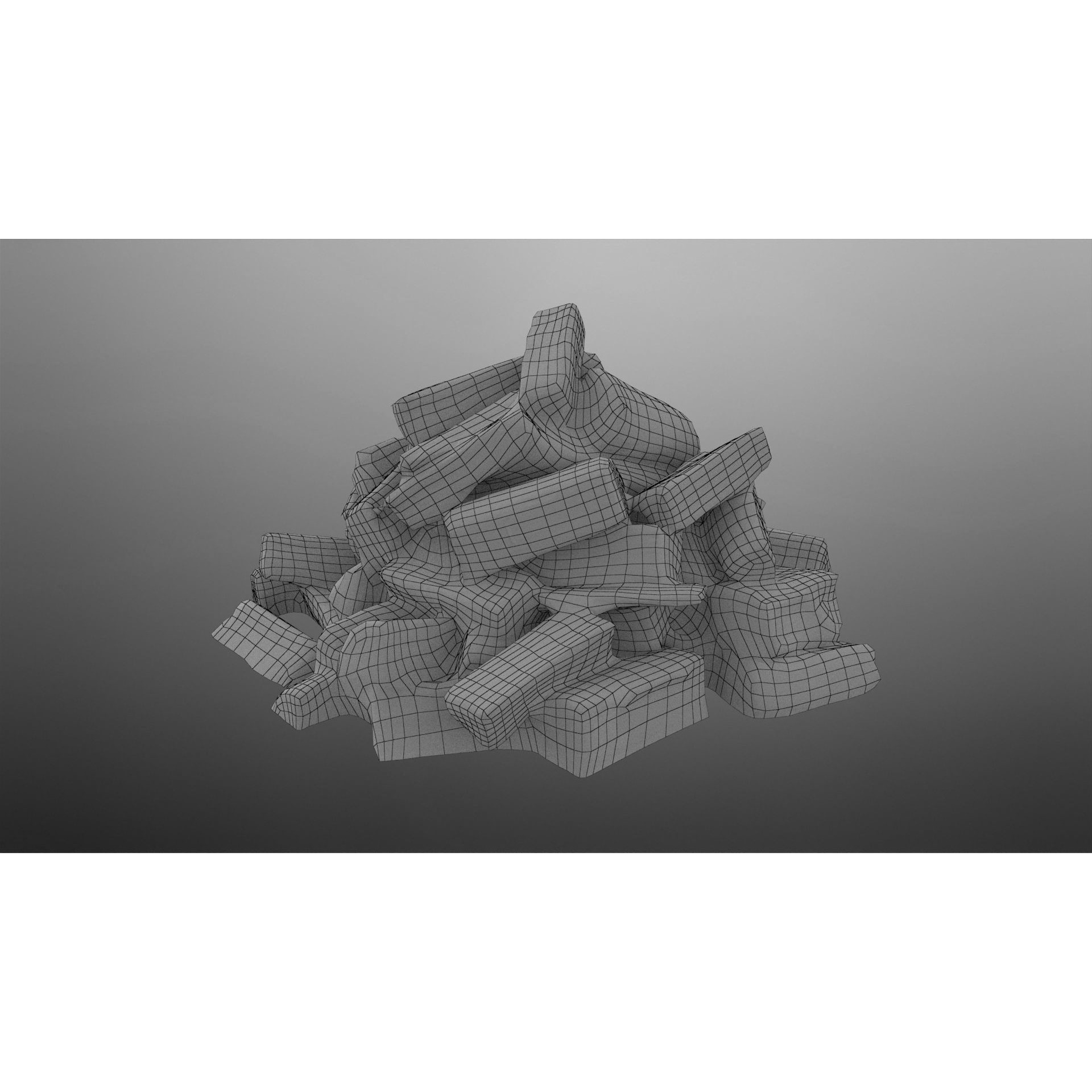 Firewood - Low-Poly Game-Ready 3D Model - View 19