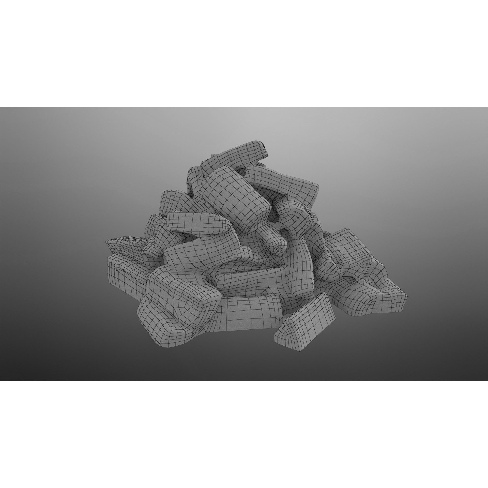Firewood - Low-Poly Game-Ready 3D Model - View 20