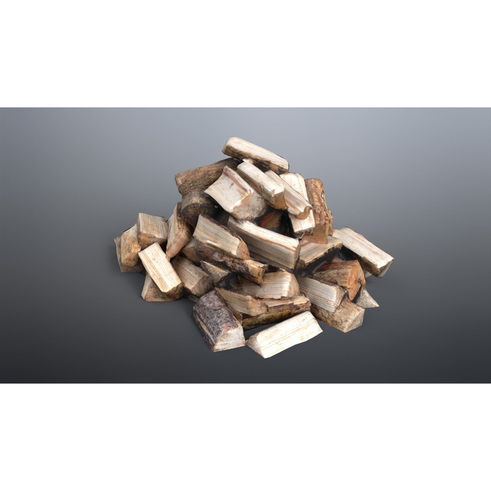 Firewood - Low-Poly Game-Ready 3D Model - View 5