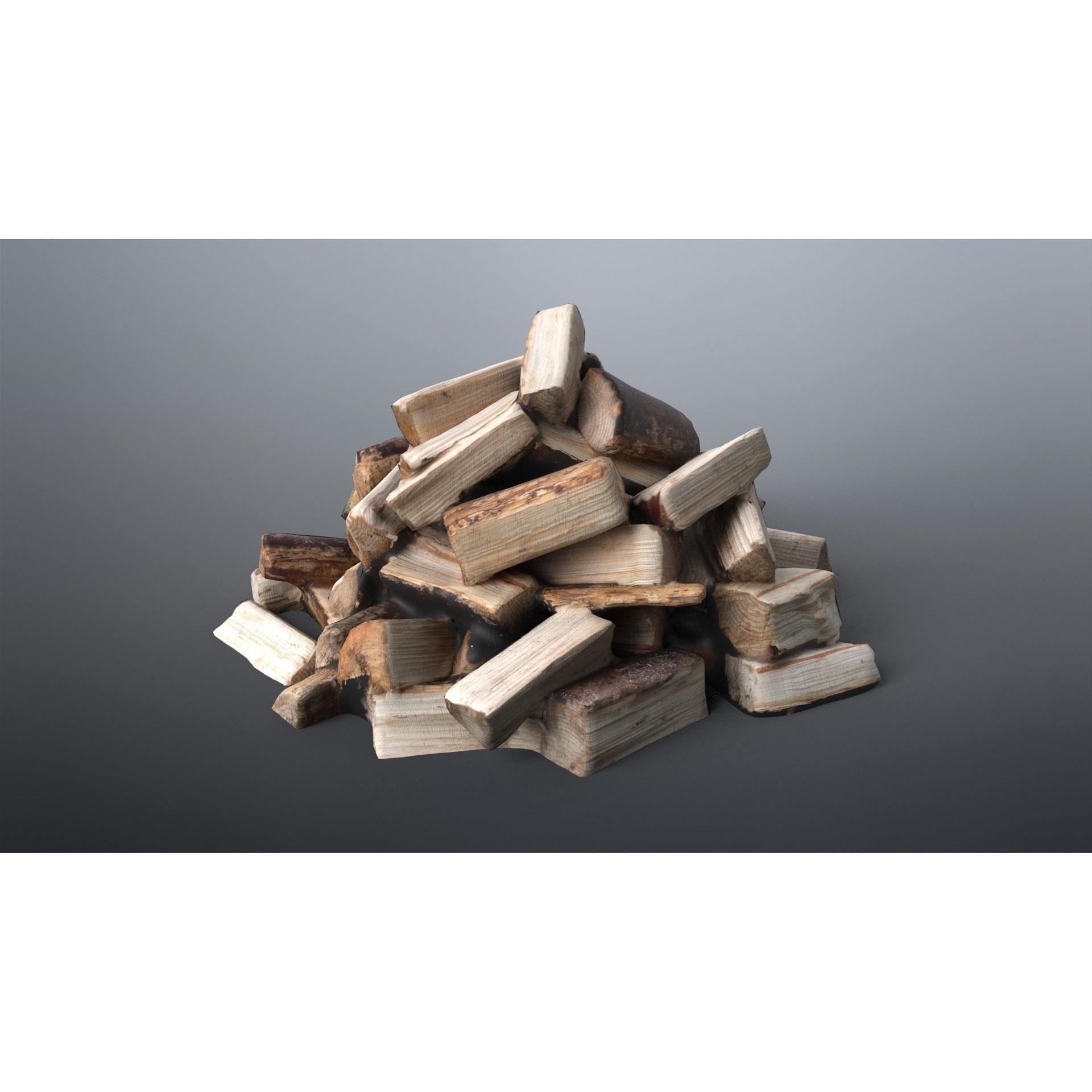 Firewood - Low-Poly Game-Ready 3D Model - View 7