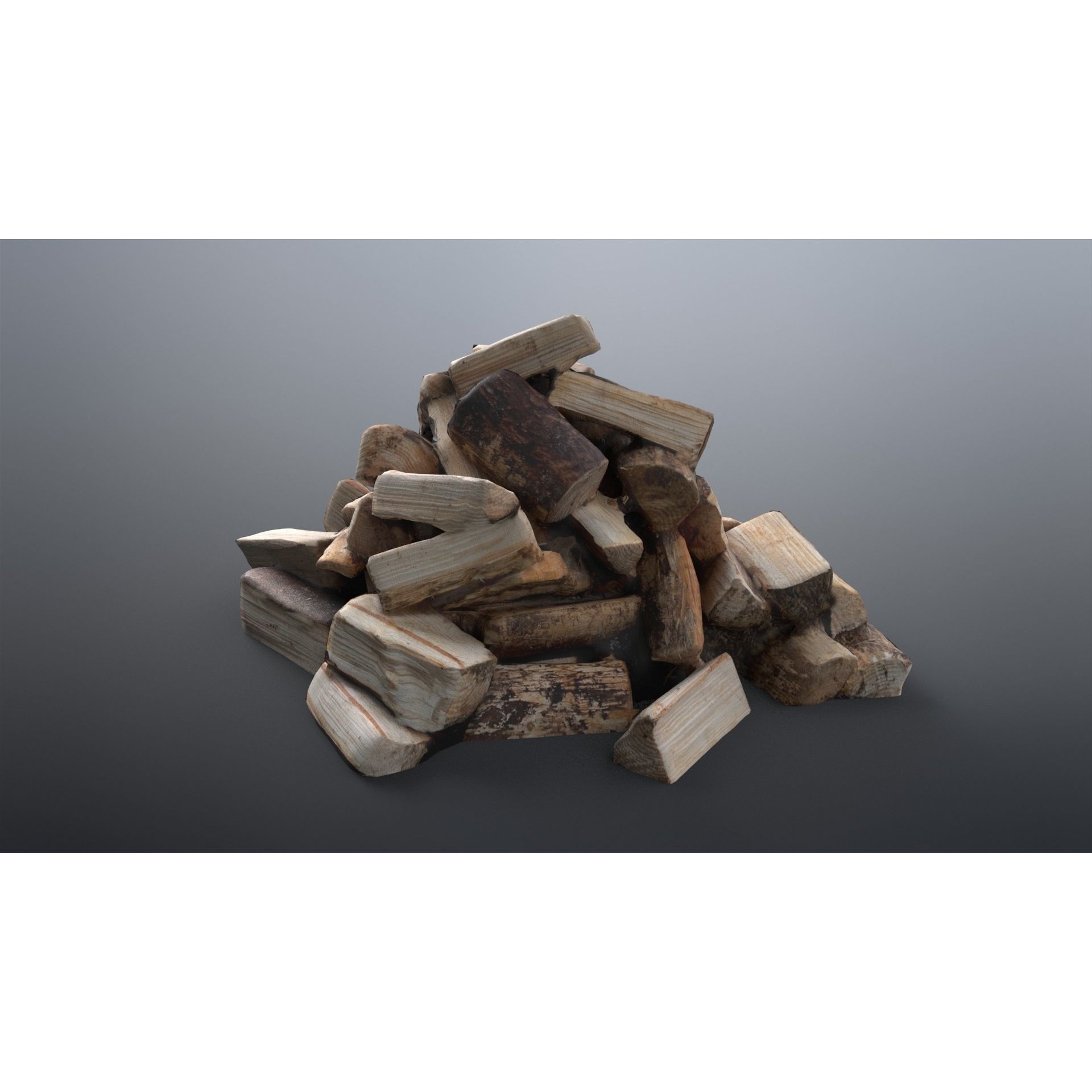 Firewood - Low-Poly Game-Ready 3D Model - View 9