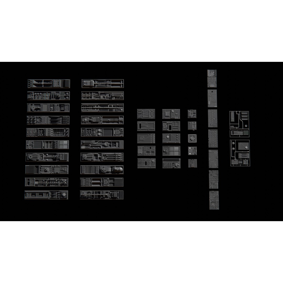 Sci-Fi Kitbash 3D Model – Low Poly Space Asset, FBX, Blender - View 12
