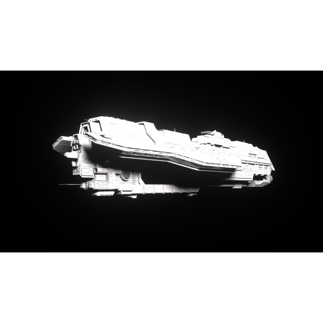 Epoch Class Heavy Carrier 3D Model – High Detail Sci-Fi Asset, FBX, OBJ