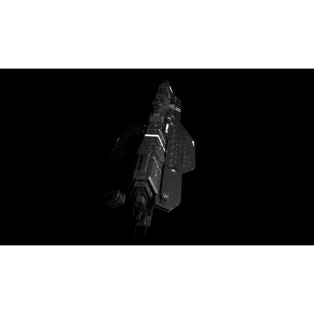 Epoch Class Heavy Carrier 3D Model – High Detail Sci-Fi Asset, FBX, OBJ - View 10