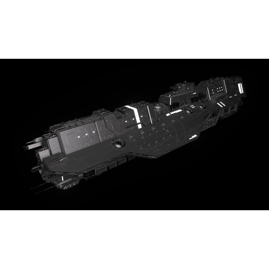 Epoch Class Heavy Carrier 3D Model – High Detail Sci-Fi Asset, FBX, OBJ - View 15