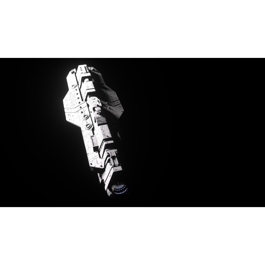 Epoch Class Heavy Carrier 3D Model – High Detail Sci-Fi Asset, FBX, OBJ - View 17