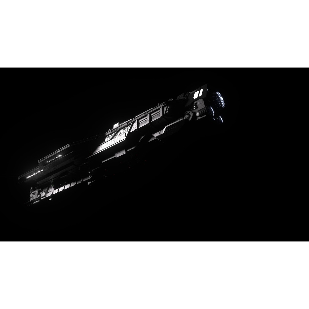 Epoch Class Heavy Carrier 3D Model – High Detail Sci-Fi Asset, FBX, OBJ - View 4