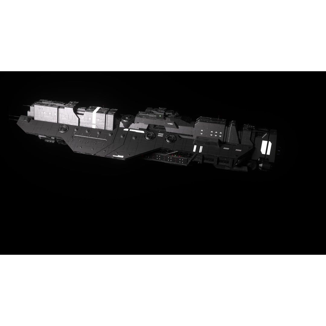 Epoch Class Heavy Carrier 3D Model – High Detail Sci-Fi Asset, FBX, OBJ - View 5