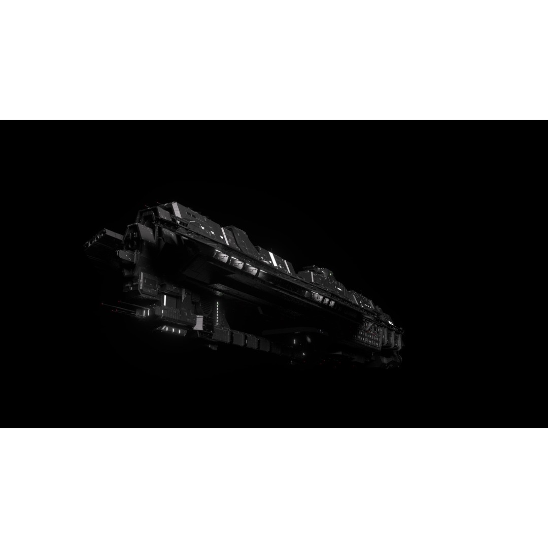 Epoch Class Heavy Carrier 3D Model – High Detail Sci-Fi Asset, FBX, OBJ - View 9